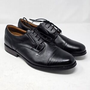 Dockers Mens 13W Black Cap Toe Oxford Dress Shoes lace-up closure formal wear